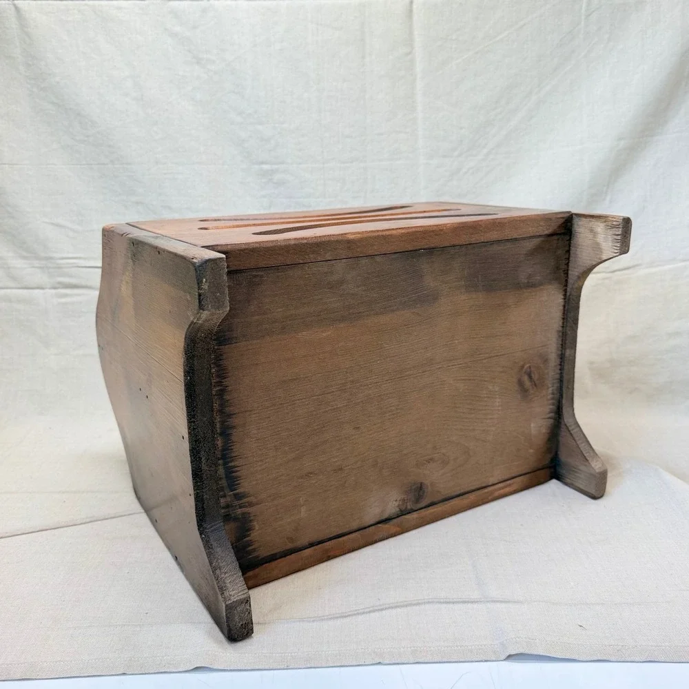 Vintage Wooden Magazine Rack Record Holder Mid Century Vinyl Storage Stand